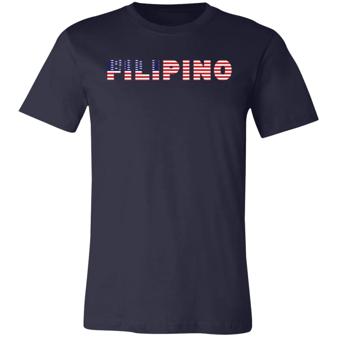 Filipino with US Flag Embedded Unisex Jersey T-Shirt