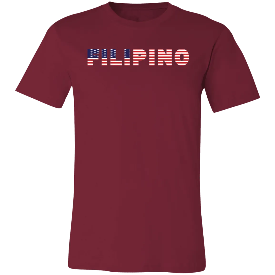 Filipino with US Flag Embedded Unisex Jersey T-Shirt