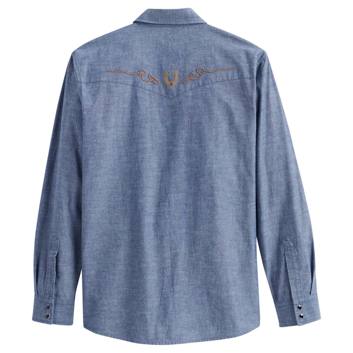 Gambler Chambray Shirt in Dark Blue/Rodeo