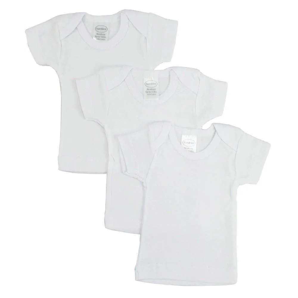 Girl's Rib Knit Short Sleeve T-Shirt Variety 3-Pack (NB,S,M,L)