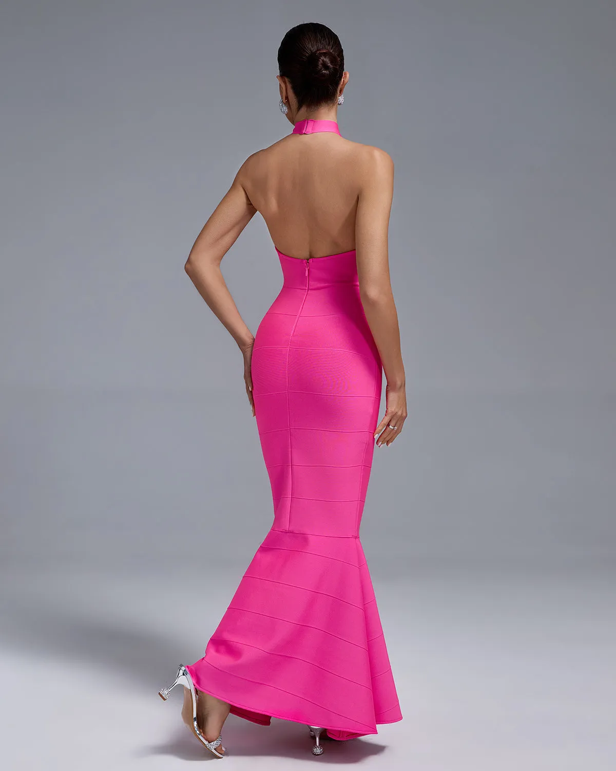 Halter Maxi Bandage Fishtail Dress