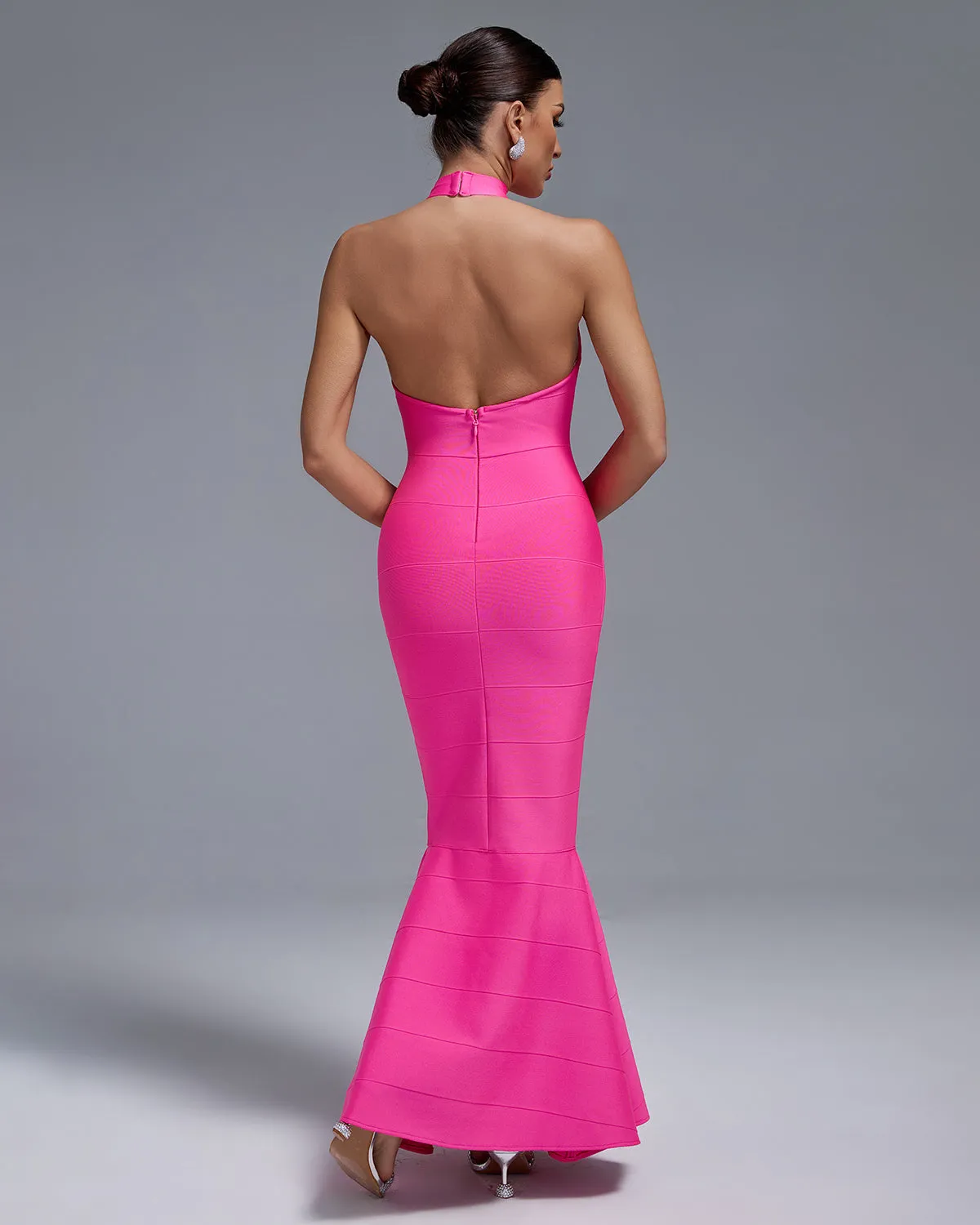 Halter Maxi Bandage Fishtail Dress