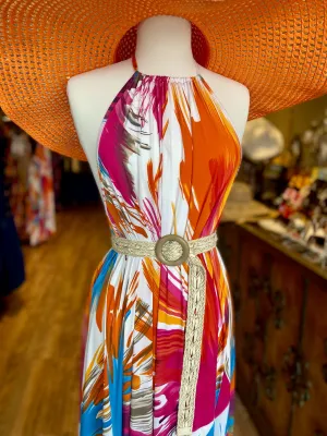 Halter Neck Flowy Dress