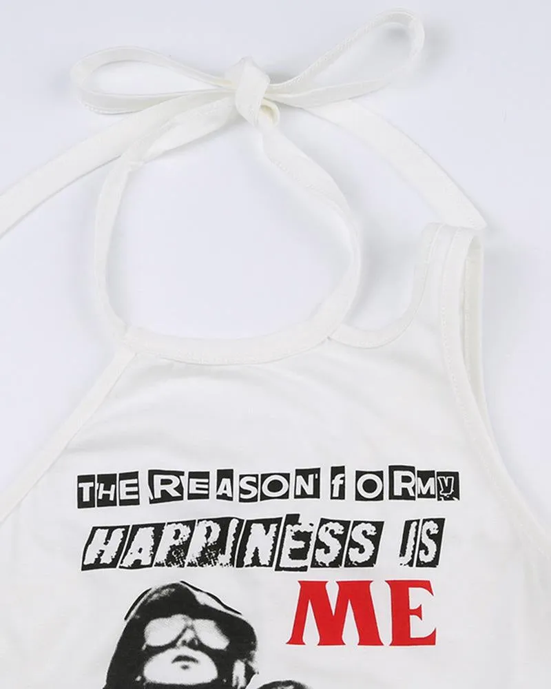 Happiness Is Me Cropped Top