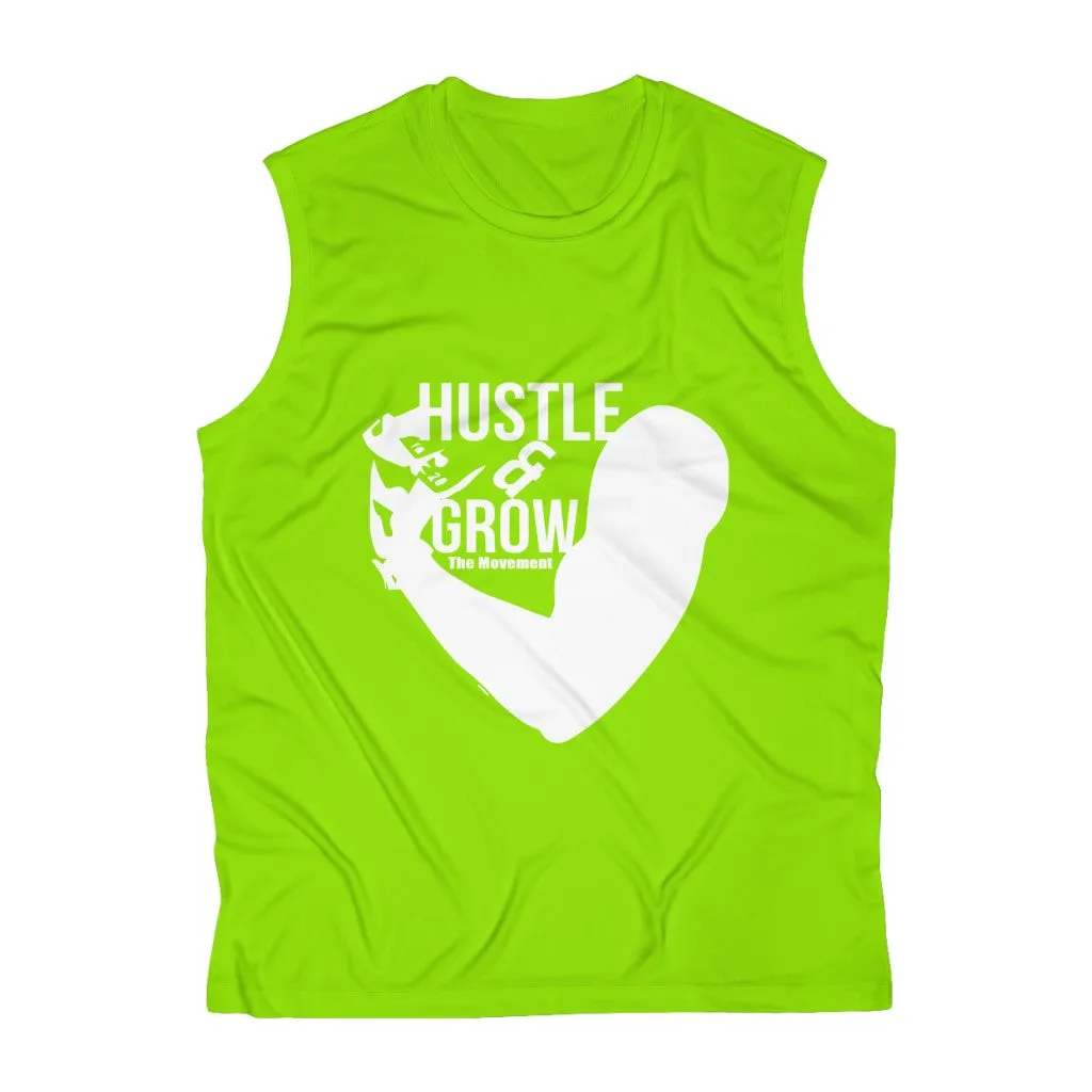Hustle & Grow Workout Performance Tee (Lime Shock)