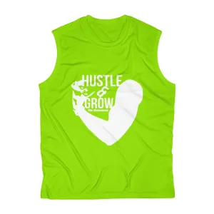 Hustle & Grow Workout Performance Tee (Lime Shock)