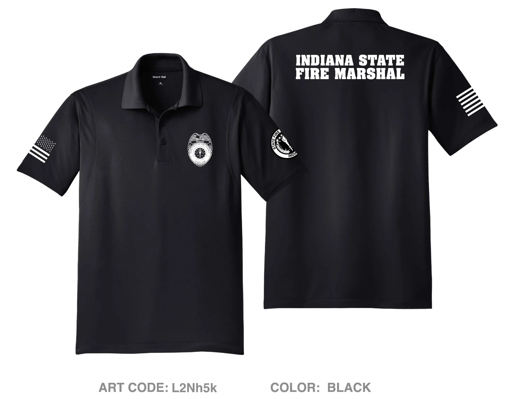 Indiana State Fire Marshal Store 1 Hi-Tech Performance Men's SS Polo - L2Nh5k