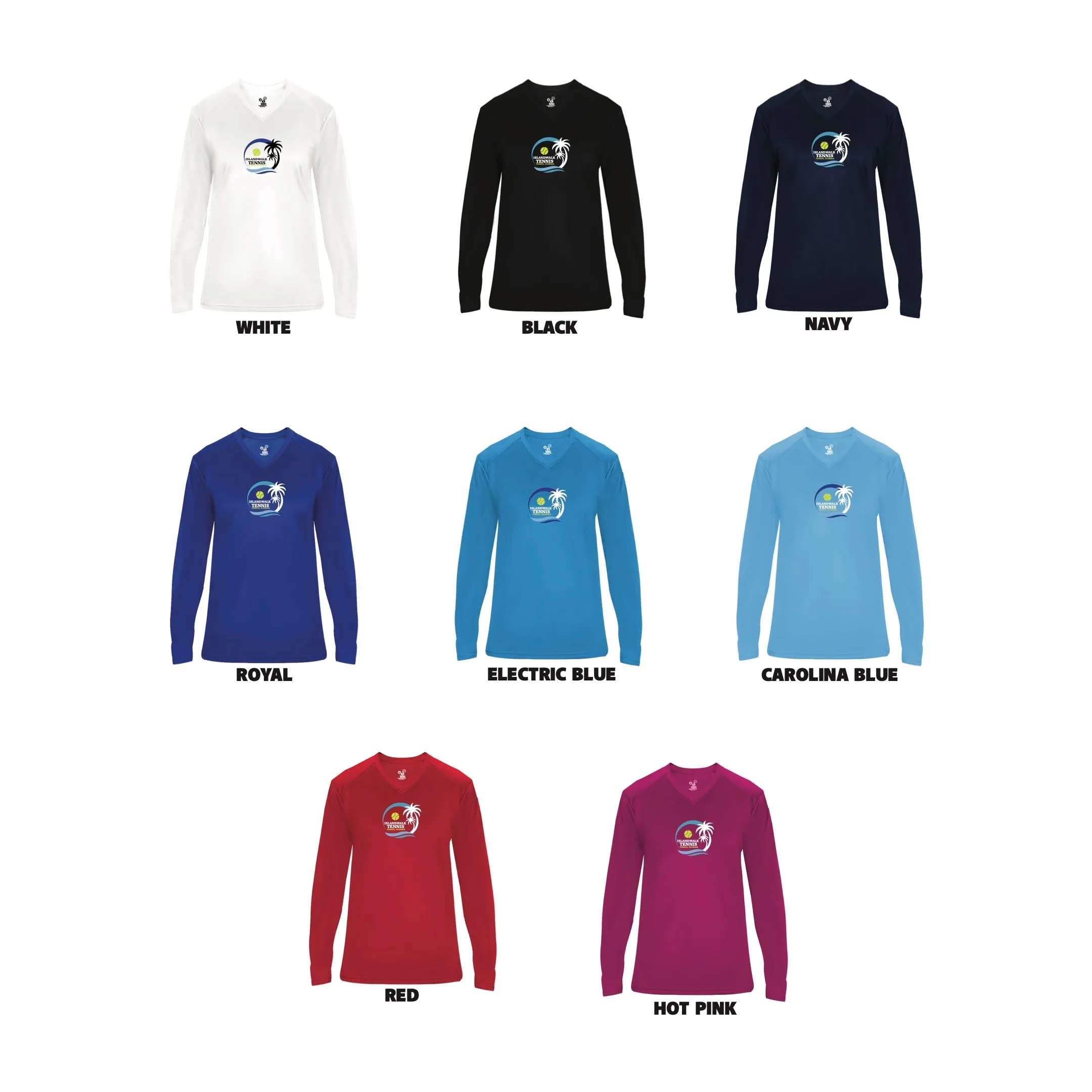 Islandwalk Tennis Ladies Performance Long SleeveT-Shirt - Large Front Logo