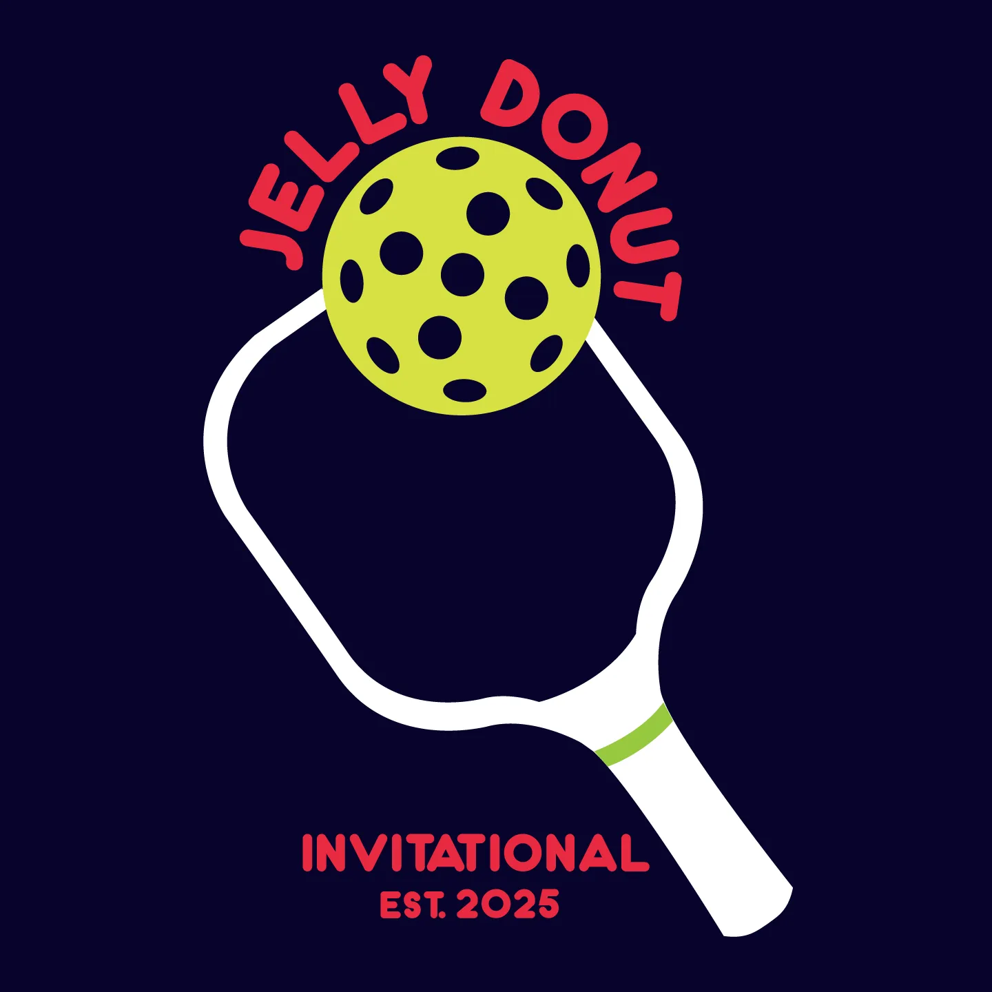 Jelly Donut Pickleball Ladies Performance Racerback ** Paddle logo **