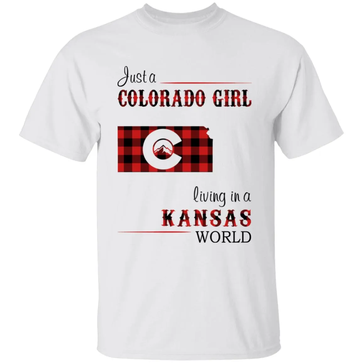 Just A Colorado Girl Living In A Kansas World T-shirt
