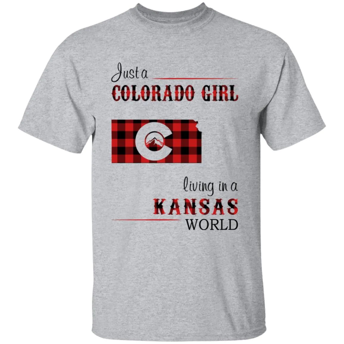 Just A Colorado Girl Living In A Kansas World T-shirt