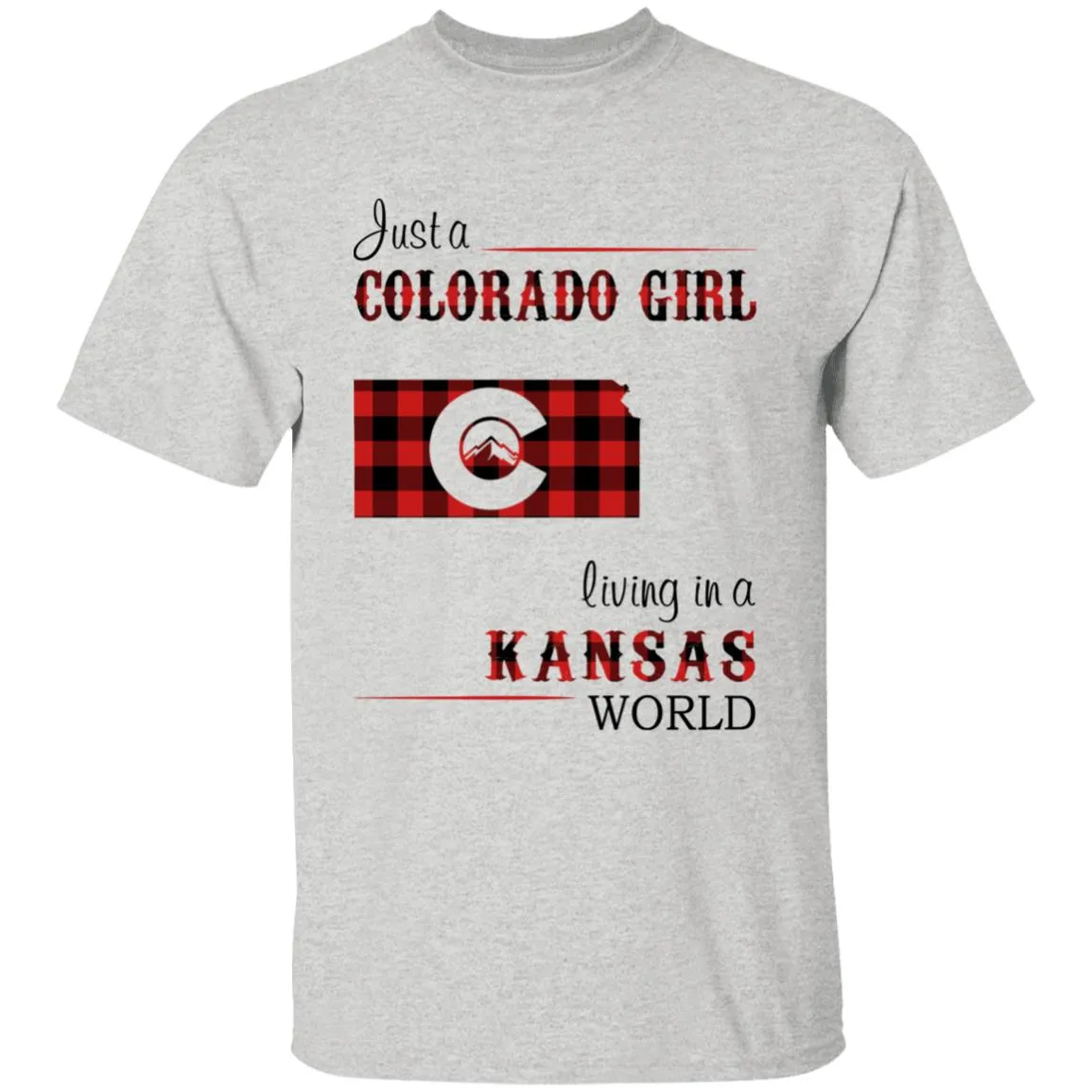 Just A Colorado Girl Living In A Kansas World T-shirt