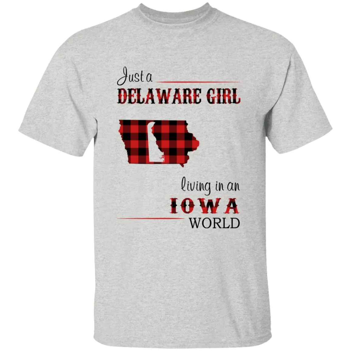 Just A Delaware Girl Living In An Iowa World T-Shirt