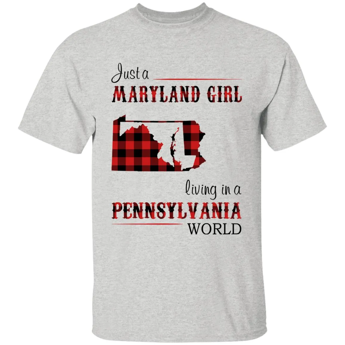Just A Maryland Girl Living In A Pennsylvania World T-shirt