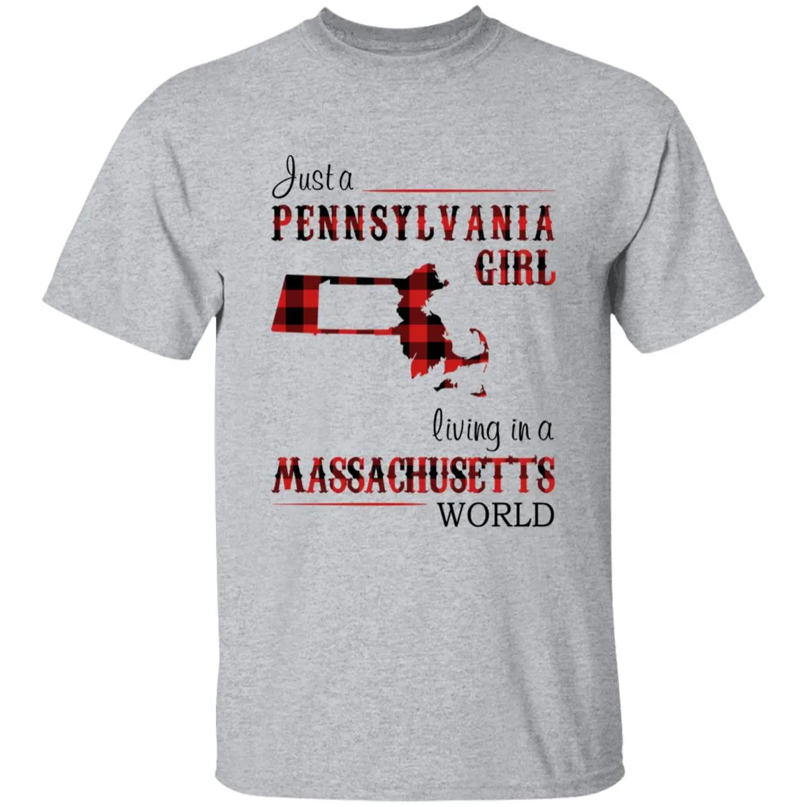 Just A Pennsylvania Girl Living In A Massachusetts  World T-shirt
