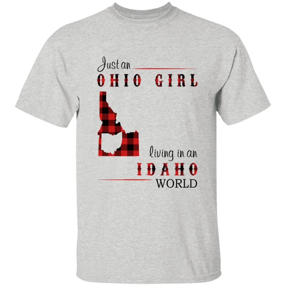 Just An Ohio Girl Living In An Idaho World T-shirt