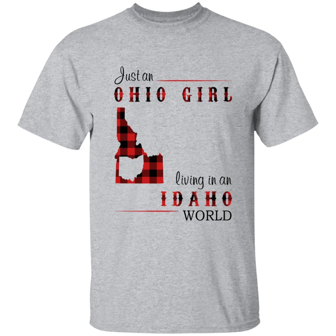 Just An Ohio Girl Living In An Idaho World T-shirt