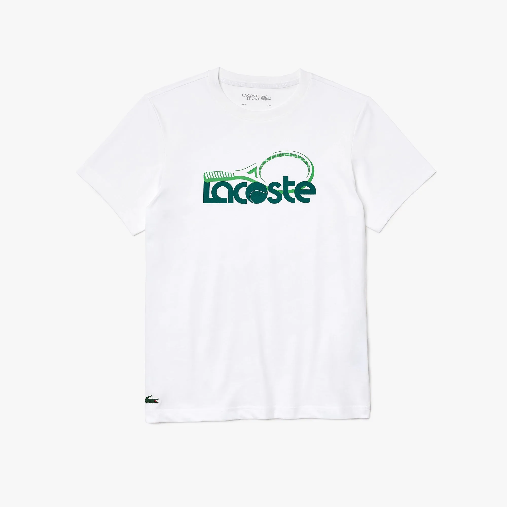 Lacoste Men's SPORT Crew Neck Tennis Print Breathable T-shirt - NEW ARRIVAL