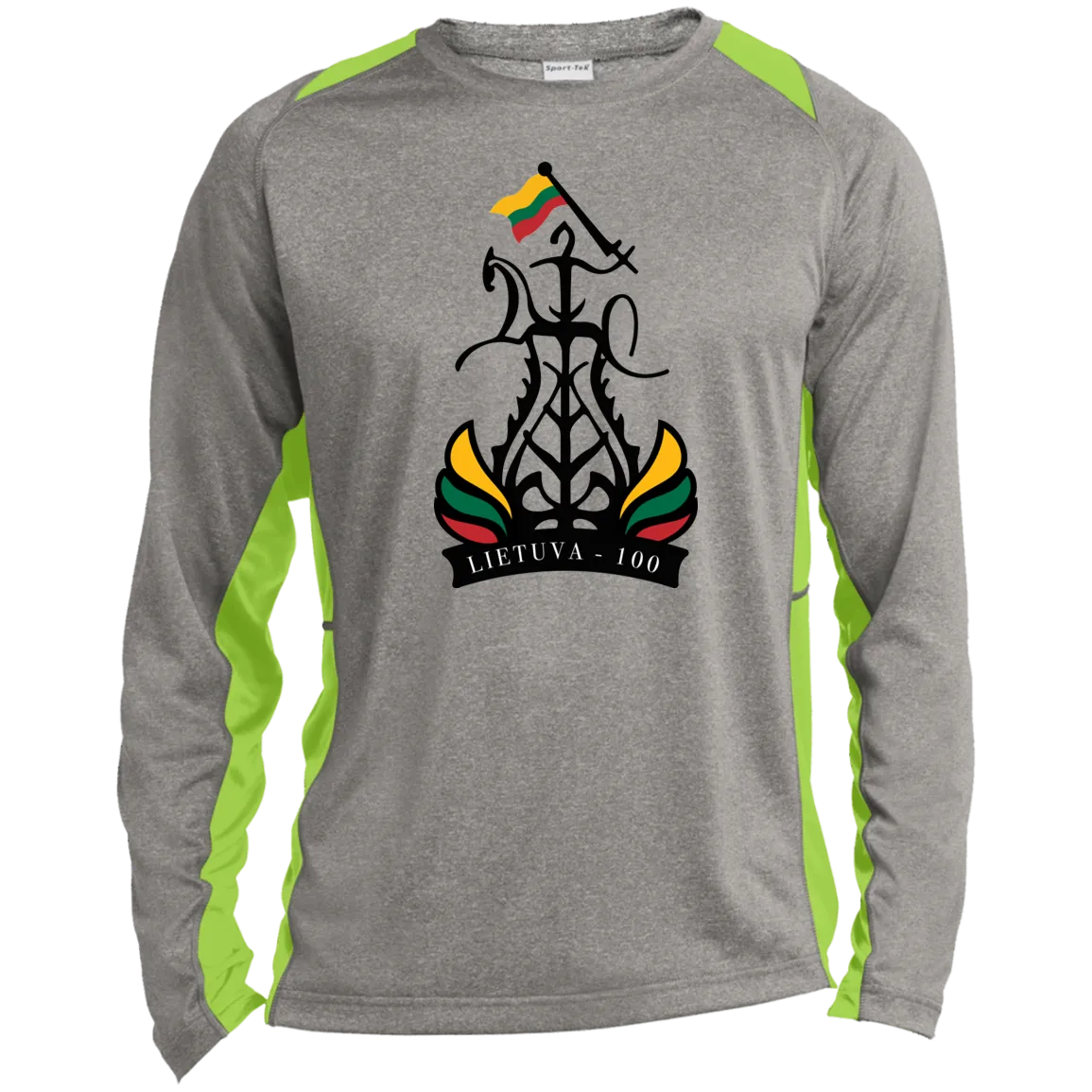 Lietuva 100 Restored - Men's Long Sleeve Colorblock Activewear Performance T