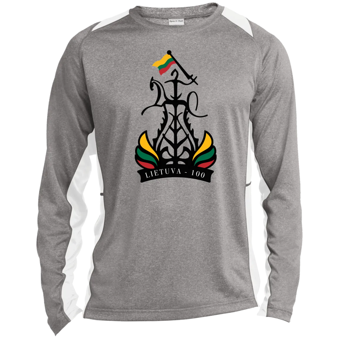Lietuva 100 Restored - Men's Long Sleeve Colorblock Activewear Performance T