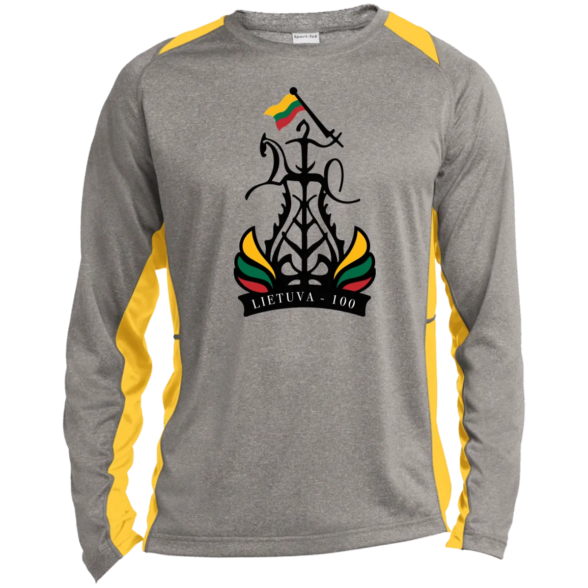 Lietuva 100 Restored - Men's Long Sleeve Colorblock Activewear Performance T