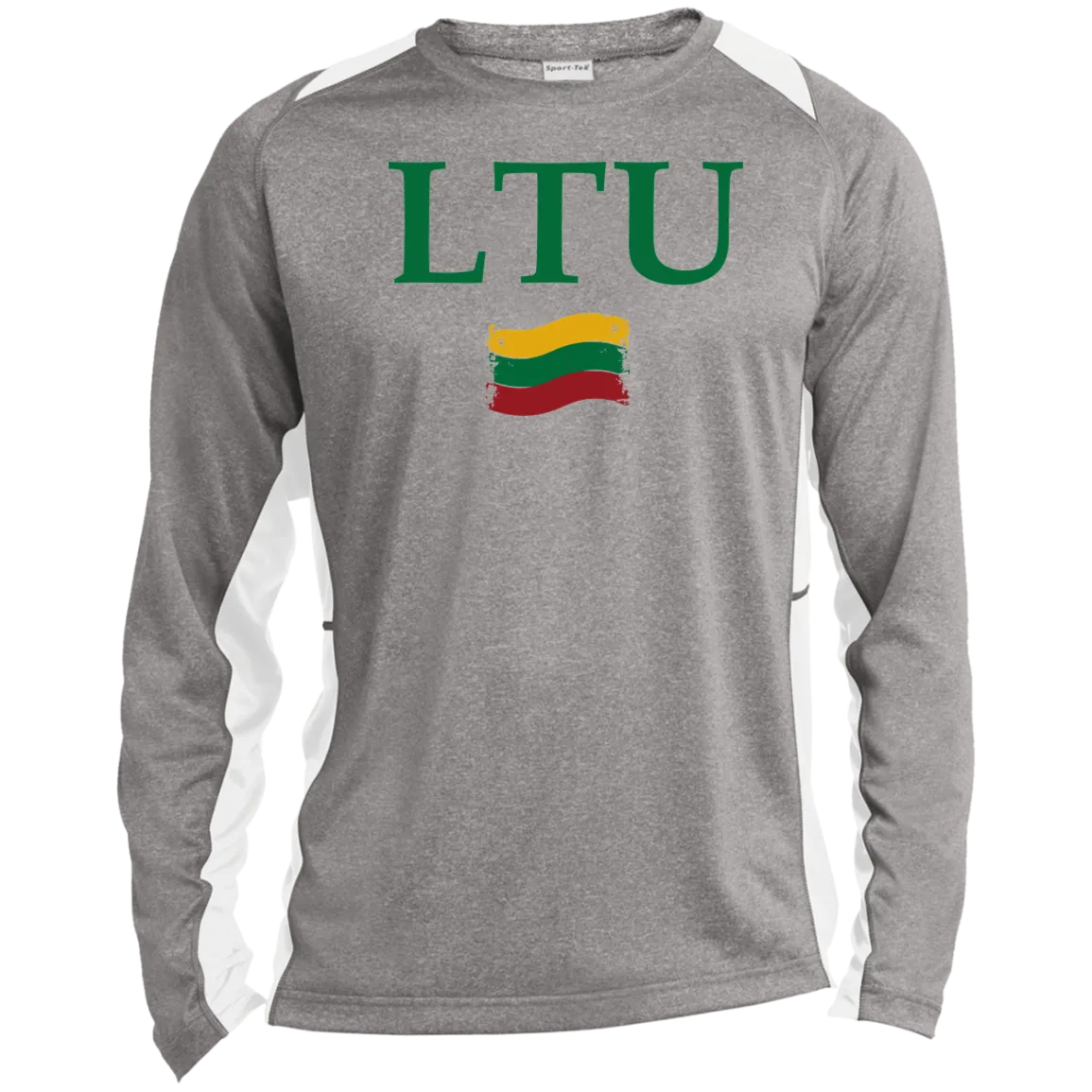 Lietuva LTU - Men's Long Sleeve Colorblock Activewear Performance T