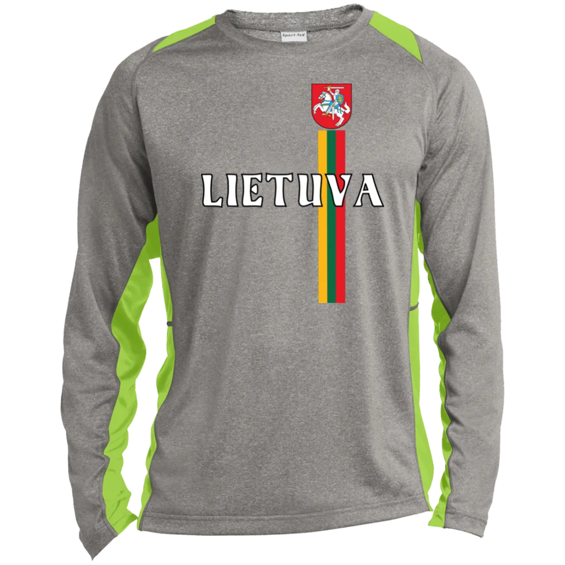 Lietuva Vytis - Men's Long Sleeve Colorblock Activewear Performance T