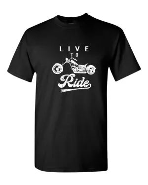 Live to ride motorcycle t-shirt