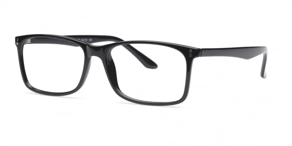 Loris Men's Unbreakable Bendable Rectangular TR90 Eyeglasses, M-317