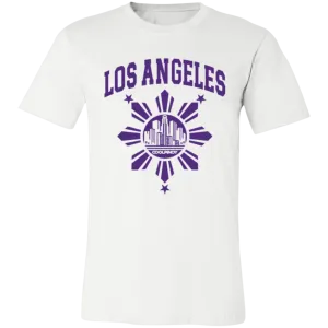 Los Angeles with Sun and Stars Unisex Jersey T-Shirt