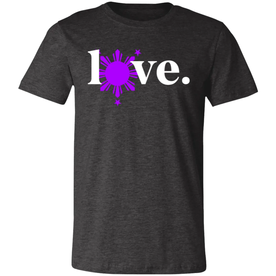 Love with Purple Sun and Stars Unisex Jersey T-Shirt