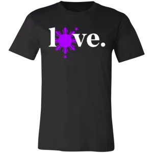 Love with Purple Sun and Stars Unisex Jersey T-Shirt