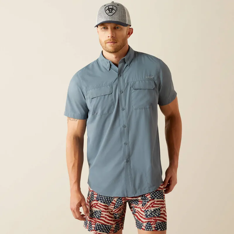 Men's Ariat VentTEK Outbound Fitted Shirt - Newsboy Blue