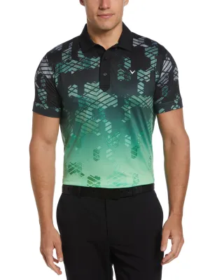 Mens Callaway X All-Over Geo Print Golf Polo