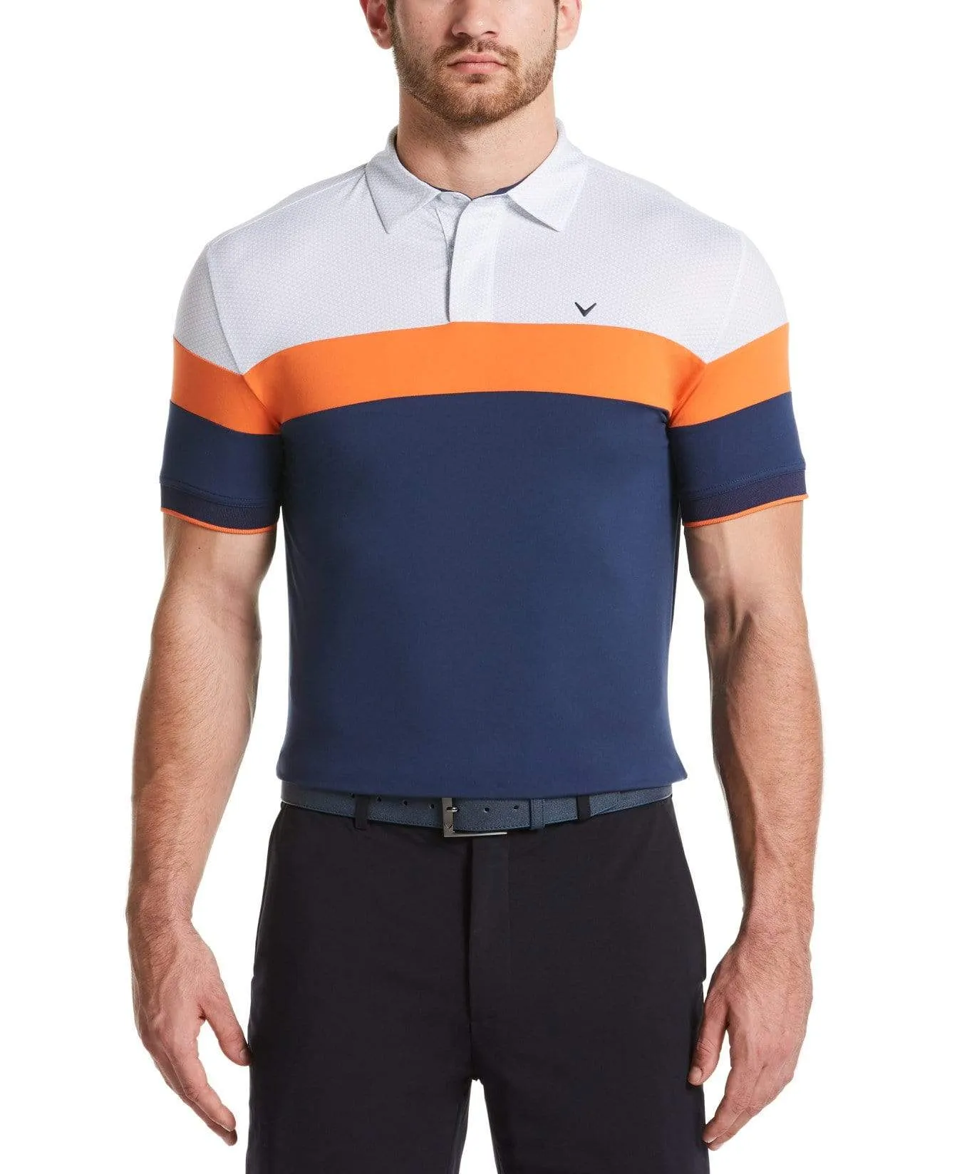 Mens Callaway X Mini Geo Block Polo