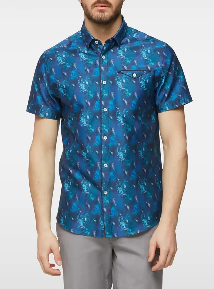 Men's casual short sleeve stretch shirt