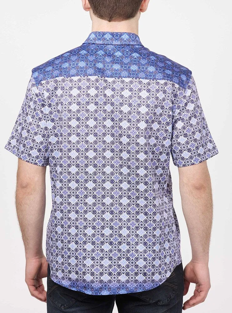 Men's casual short sleeve stretch shirt