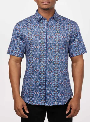 Men's casual short sleeve stretch shirt