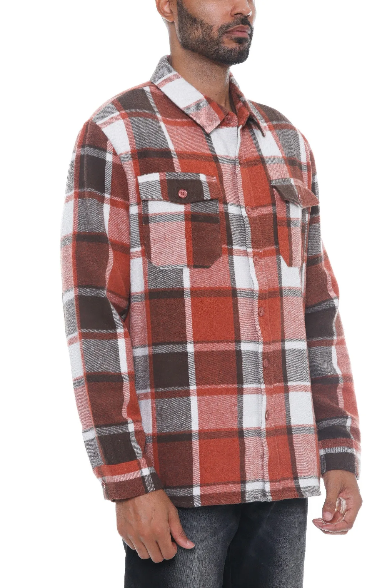 Men's Checkered Soft Flannel Shacket