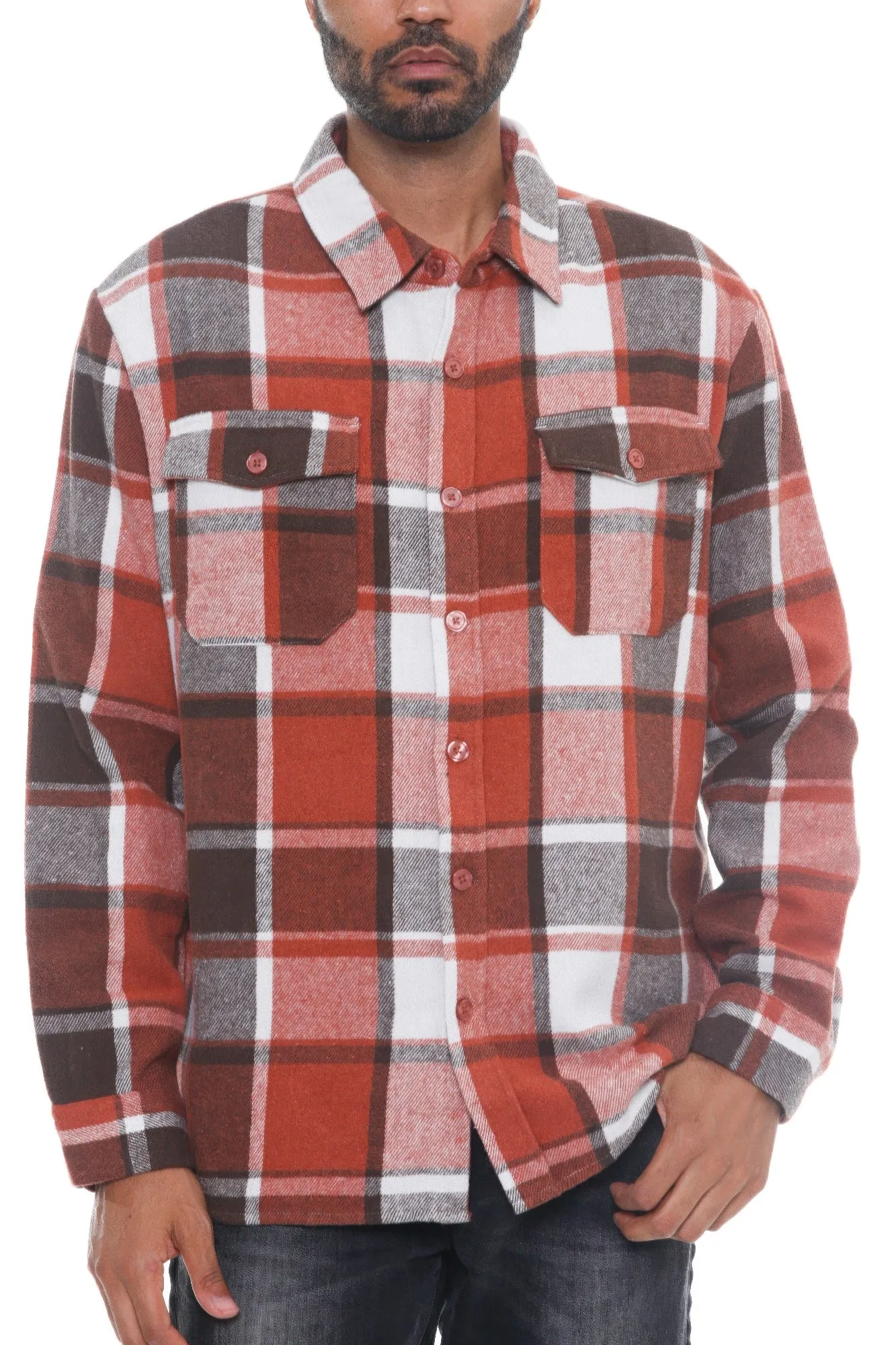 Men's Checkered Soft Flannel Shacket