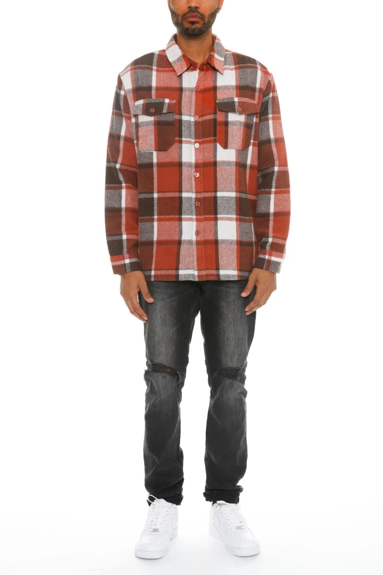 Men's Checkered Soft Flannel Shacket