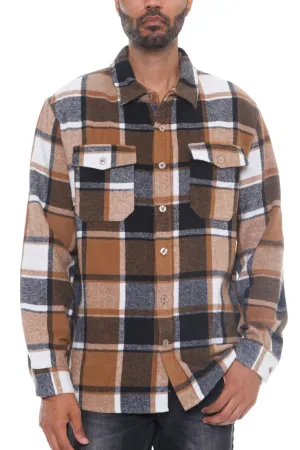 Men's Checkered Soft Flannel Shacket