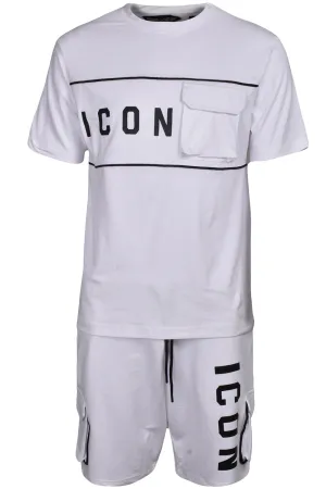 Mens Cotton T-shirt Shorts Set - Tracksuit