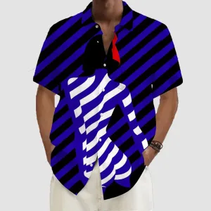Men's Geometric Art Short Sleeve Shirts