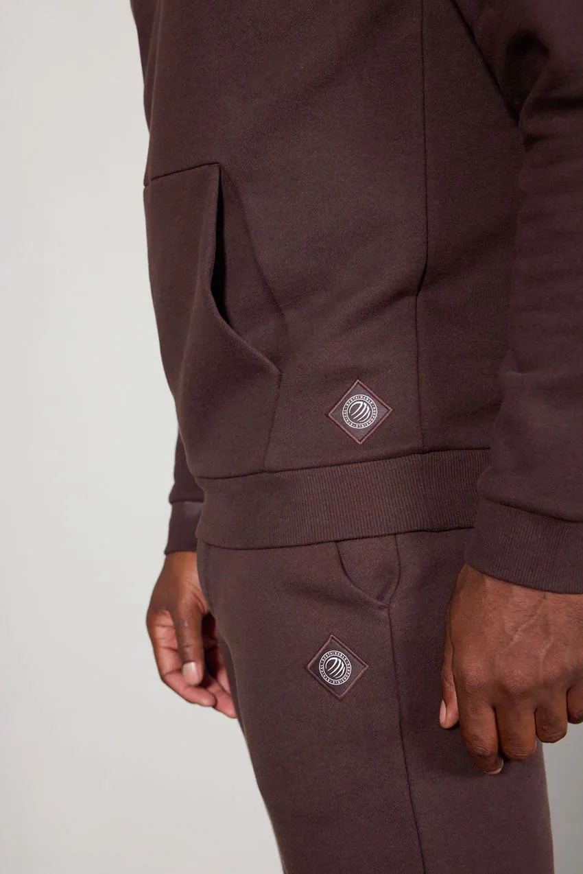 Men's Luxefleece Pullover Hoodie - Chocolate Brown