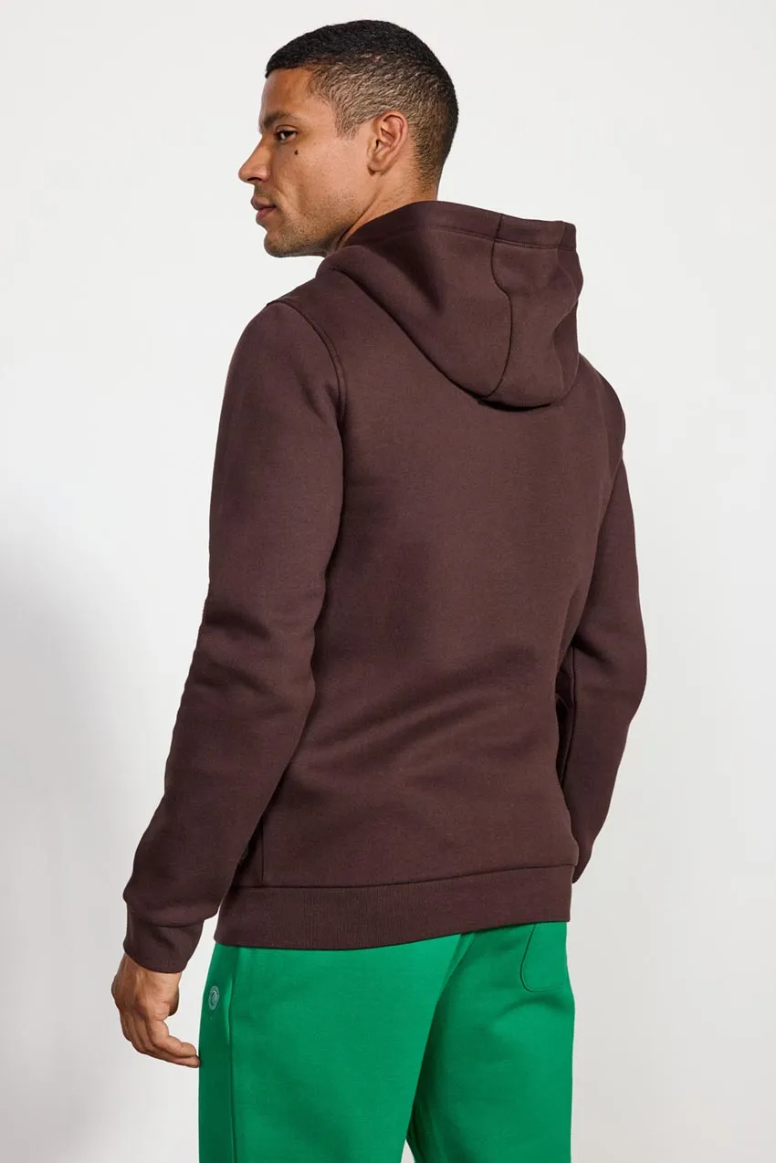 Men's Luxefleece Zip-Up Hoodie - Chocolate Brown