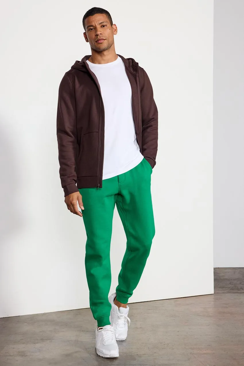 Men's Luxefleece Zip-Up Hoodie - Chocolate Brown