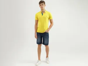 Men's Regular Fit Polo Neck Solid T-shirt