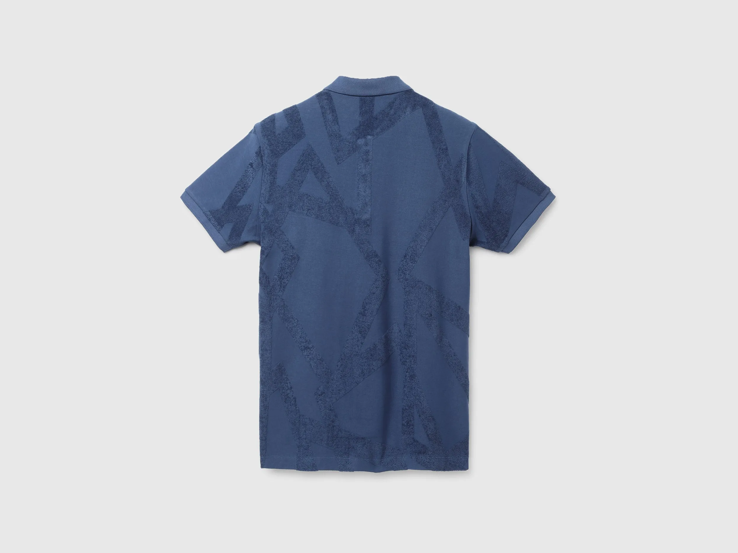 Men's Regular Fit Polo Neck Textured T-shirt