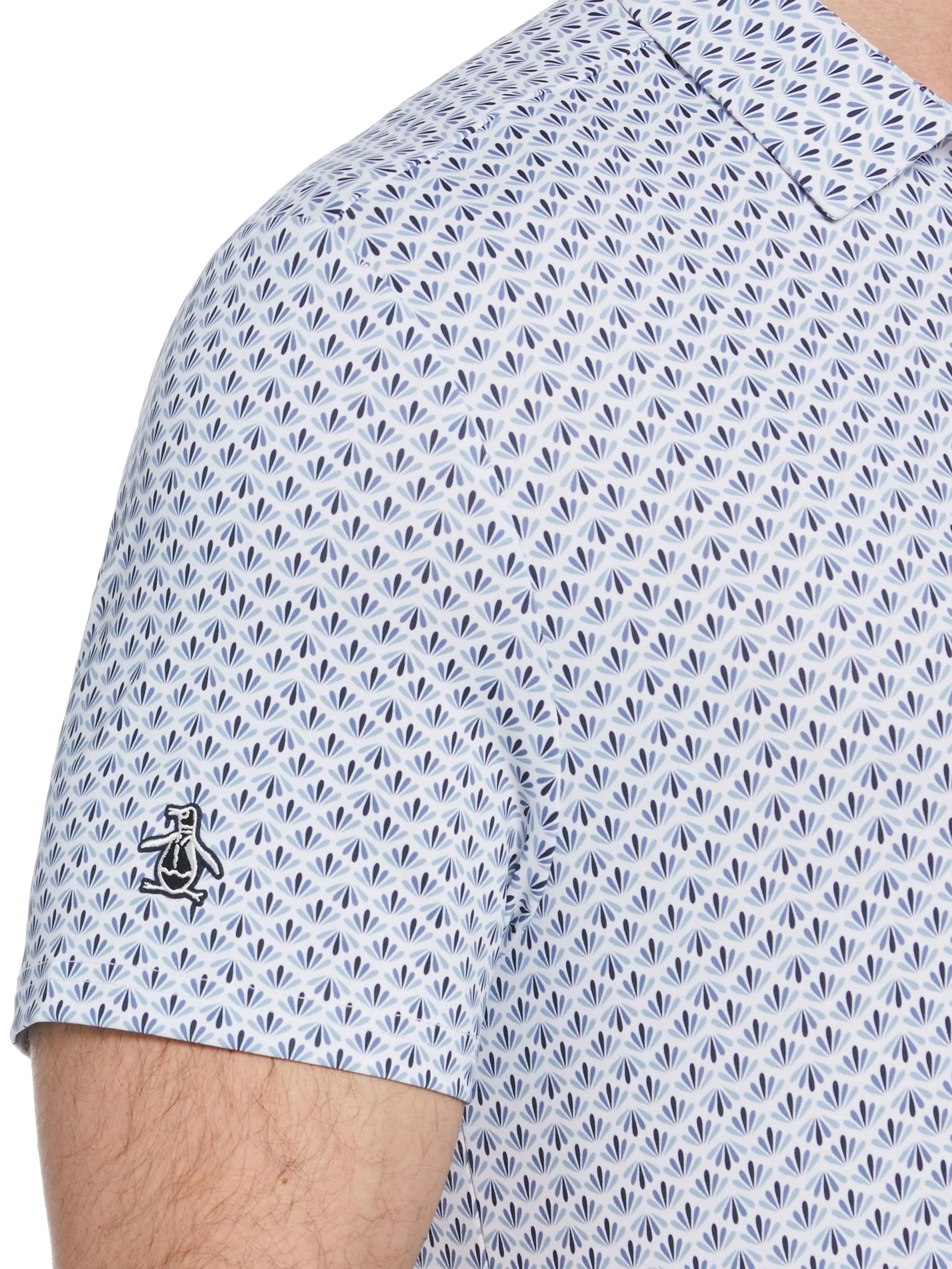 Men's Retro Geo Print Golf Polo